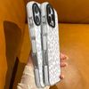 Burmcey Case for iPhone 16 Pro Max - White Leopard, Light Gray Cheetah Pattern TPU Bumper with Hard Back Shockproof Protective Case