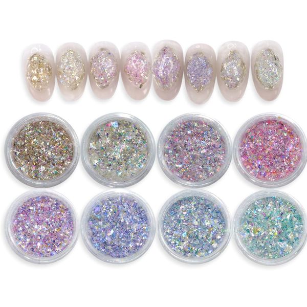 SMint Crystal Hologram Mystic Series Set of 8 Hologram Glitter