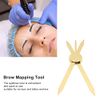 Compass Eyebrow Ruler, Adjustable Accurate Positioning Eyebrow Stencil Ruler, Stainless Steel Material Brow Measuring Tool Permanent Tattoo Makeup Shaping Tool