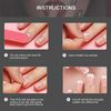 Inilbran Coffin Press on Nails Matte Blue Glue on Nails Medium Long Coffin Fake Nails French Ballerina Stick on Nails Blue Fingernails Solid Color Full Cover Acrylic Nails for Women and Girls 24Pcs