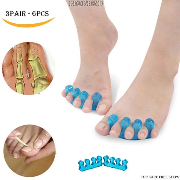 PEDIMEND™ Silicone Gel Toe Separator (3PAIR) - Gel Toe Streighteners - Hammer Toe Protectors - Toe Cushions - Prevent Toes Overlapping - Relieving Pain from Bunions - UNISEX – Foot Care