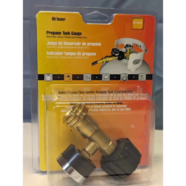 Mr. Heater F276342 Gold Solid Brass/Plastic Propane Gas Gauge/Leak Detector