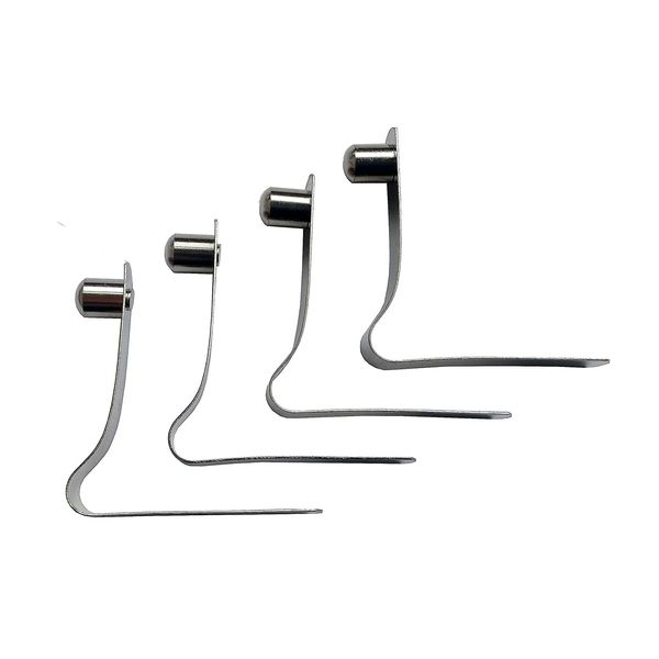 4pcs 8mm Stainless Steel Kayak Paddle Tent Pole Spring Snap Button Clip,Push Button Clip