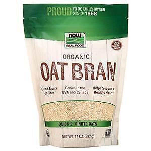 Now Organic Oat Bran  14 oz