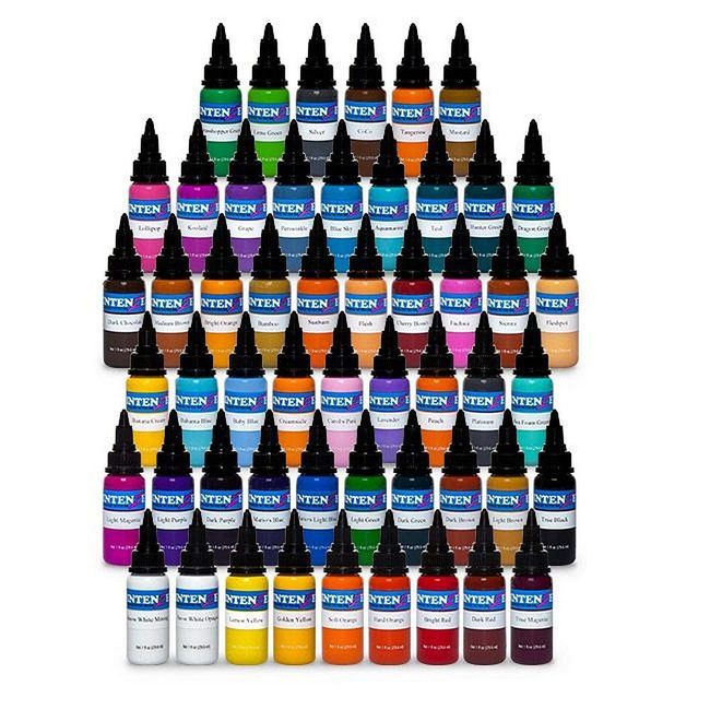 54 Color Set - Intenze Tattoo Ink - 1/2oz Bottles