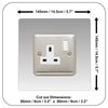 Single Socket Surround | Square | Acrylic Back Panel or Finger Plate | Light Switch Plug (Clear)