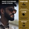 RUBAB MEN Beard Grooming Kit with Comb, Brush, Shaping Tool and Scissors for Men
