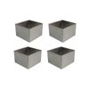 Ernesto® Stainless Steel Dessert and Dinner Ring Set (Square)