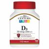 21st Century Vitamin D3 Maximum Strength Supplement Tablets 2000 IU 110 Count