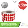 Royal Green Colored Dot Stickers 8mm (0.8 cm) Green Color Coding Labels on Roll 2000 Pack