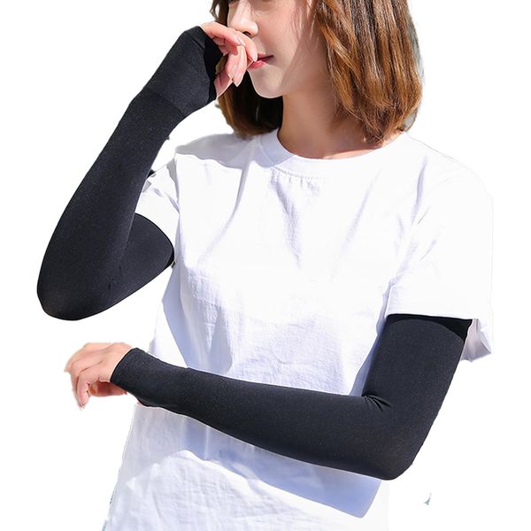 TEEN KEEP Arm Cover, Ice Silk, Non-Slip, Cooling Sensation, UV Protection, 99% UV Protection, UPF 50+, Women's, Men's, Natural Plants, Insect Repellent, Sweat Absorbent, Quick Drying, Cool,