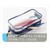 Kept Raymay KPF902K Fujii Pencil Case, Clear Pen Pouch, Navy