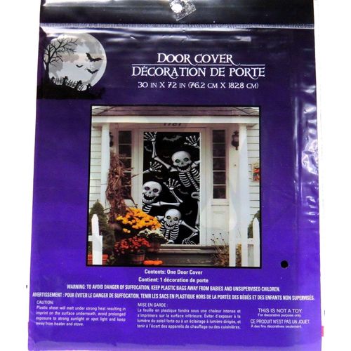 Skeleton Door Cover - Halloween Wall Decoration