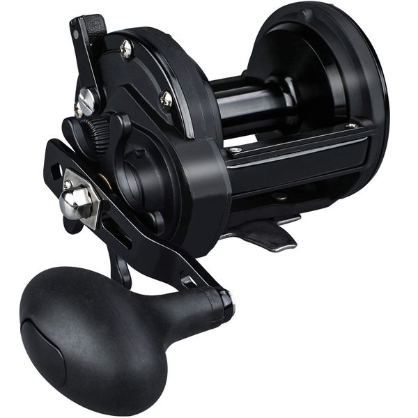 Sougayilang Conventional Reel 30 Trolling Fishing Reel Powerful Drag Fishing Reel for Saltwater Big Game(HSTL Black 30)