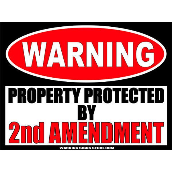 2nd Amendment Gun Rights Warning Sign Garage Sticker Decal WS262