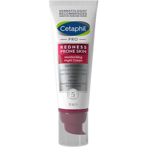 Cetaphil PRO Night Cream, 50ml, Moisturiser For Sensitive & Redness Prone Skin, With Vitamin E