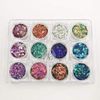 12 Colors Boxes Set Color Shifting Chunky Mixes Glitter Sequins for Festival Rave Beauty Makeup Face Body Nail Craft Art Decoration BSL (12 Colors Set)