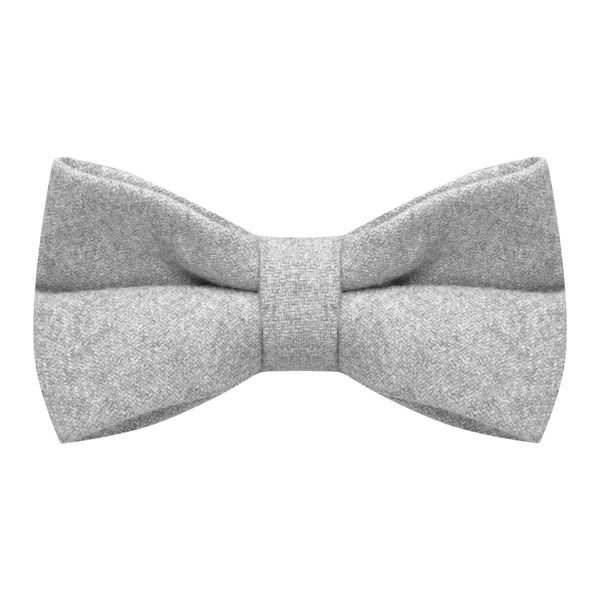 King & Priory Stonewashed Medium Grey Bow Tie