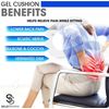 Double Thickness Gel Cushion for Sciatica & Tailbone Pain Relief - 16.5” x 14.5”