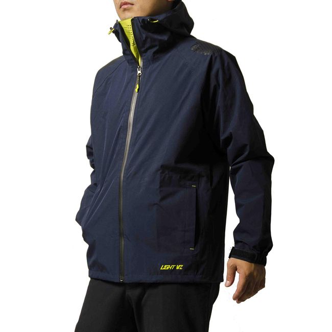 makku Raincoat, Light Biz Rain Jacket, Navy, 1.5 gal (4 L) Waterproof Breathable Coating