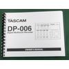 Tascam DP-006 Owner's Manual: Comb Bound with Protective Covers!