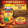 Nature Made Extra Strength Vitamin D3 125 mcg, 200 Gummies