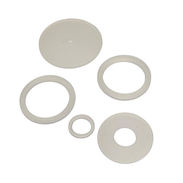 Clear Solid Silicone Rubber Washer - Size; 2mm Thick - 30mm Inside Diameter x 40mm Outside Diameter