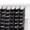 Bodermincer 72 Cluster Bundles 3D Effect Glue Bonded Individual LashEyelash Extensions Natural Style (16MM)