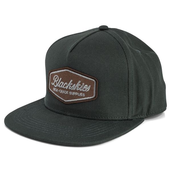 Blackskies® Oasis Snapback Cap | Damen Herren Baseball Mütze | Kappe für Surfer + Skater Basecap Waldgrün-Braun