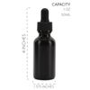 Cornucopia 1oz Black Coated Glass UV Resistant Eye Dropper Bottles (6 pack)