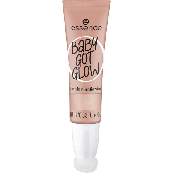 essence BABY GOT GLOW liquid highlighter, Nr. 10, Gold, definierend, Expressergebnis, Einfach zu entfernen, glänzend, vegan, ölfrei, ohne Parabene, ohne Mikroplastikpartikel, 1er Pack (10ml)