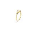 Swarovski Stilla Attract ring Round cut, White, Gold-tone plated