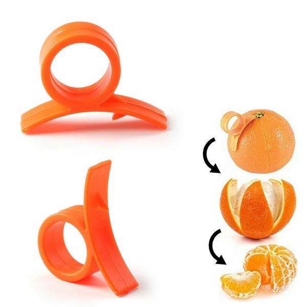 2 Pc Orange Peeler, Plastic Citrus Cutter Gadget Lemon Fruit Slicer Remover, FS