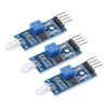 sourcing map Photosensitive Diode Sensor Light Detection Photodiode Module with Digital and Analog Output for Smart Car 3pcs