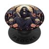 Book Lover Gothic Bookworm Reading Skull Bones Librarian PopSockets Adhesive PopGrip