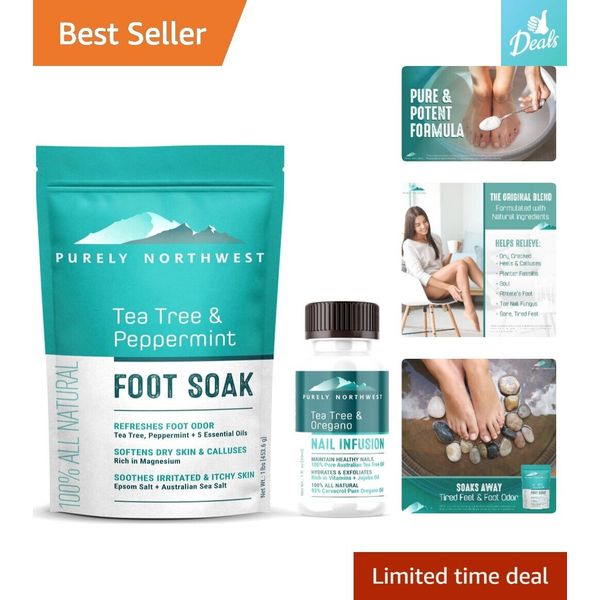 Size/Count/Pack: 2-step system, 17.0 ounce foot soak, 1 fl oz nail oil (of 1)