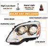For GMC Acadia 2007-2012 Projector Headlights Headlamps W/bulbs Left+Right Clear