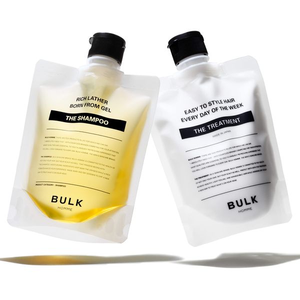 BULKHOMME THE SHAMPOO & THE TREATMENT 1 EACH (Men's Hair Care Set Men Hair Scalp Gel Clean Amino Acids Salon Beauty Salon Dandruff Itch In Bath Gift Present) BULKHOMME THE SHAMPOO & THE TREATMENT Hair