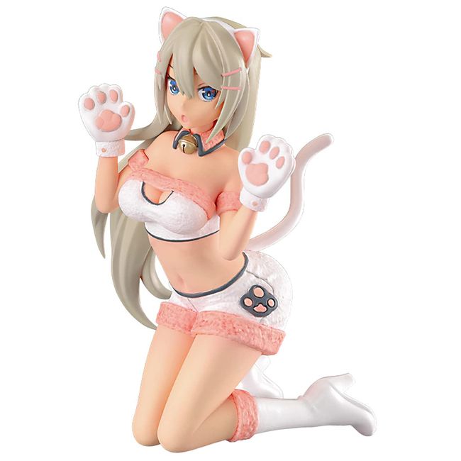 Hasegawa 1/12 Egg Girls Collection No.16 Lucy McDonnell (Cat Ears) Unpainted Resin Kit SP485