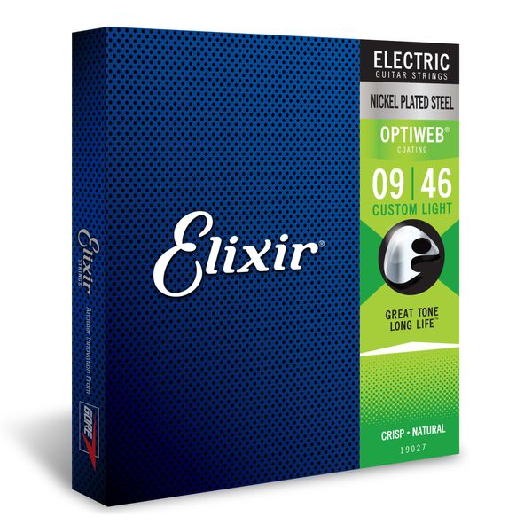Elixir Nickel Guitar Strings With Optiweb Coating, Lightweight, For Electric Guitars