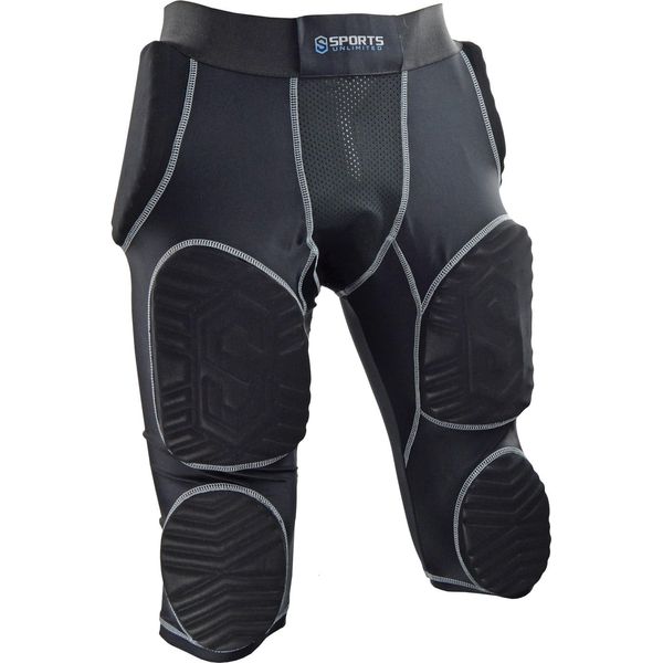 Sports Unlimited Adult 7 Pad Integrated Football Girdle - Flex Thigh Pads