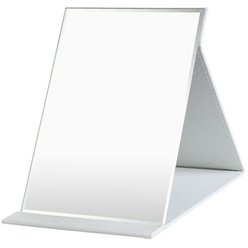 OSDUE 21.5*15.5cm Folding Tabletop Mirror with PU Leather Makeup Mirror, Portable Travel Mirror, Folding Mirror with Stand Portable, Desktop Vanity Mirror for Office Desk,Vanity Table, Travel, Camping