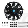 7" inch Universal Slim Fan Push Pull Electric Radiator Cooling 12V Mount Kit Black