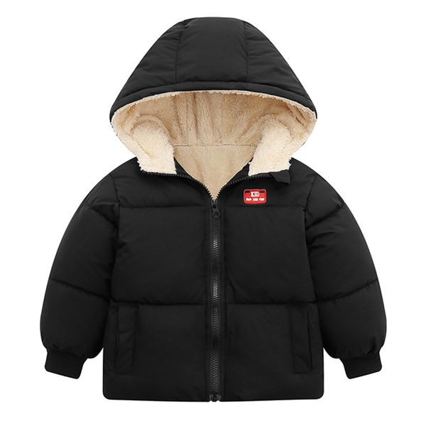 Kids4ever Baby Boys Girls Warm Winter Coat with Hood Thicken Jacket Windproof Snowsuit Outerwear with Two Pockets Black 18-24 Months