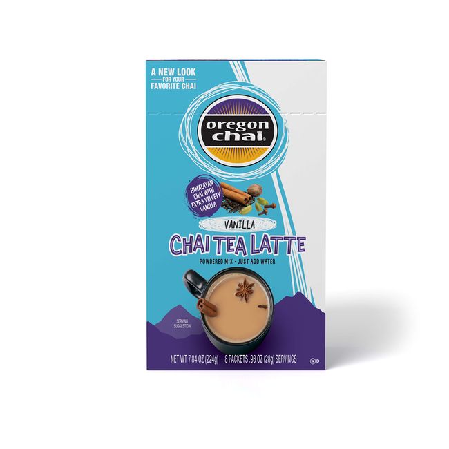 Oregon Chai Original Chai Tea Latte Mix - 8 packets per box, 6 boxes per  case