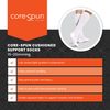 Core-Spun Cushioned 15-20mmHg Mild Graduated Compression Support Knee High Socks (White, Large)