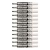 Pentel Maxiflo Dry Wipe Chisel Tip Marker - Black (Pack of 12)