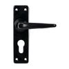 From the Anvil Smooth Lever Euro Lock Set - Black