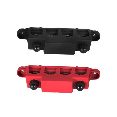 TJHSM 250A 12V Bus Bar Battery Power Distribution Block 3/8 Red and Black Replacement for Marine Automotive RV and Wiring