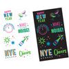NYE Glow-in-the-Dark Temporary Tattoos | Assorted | 1 Sheet